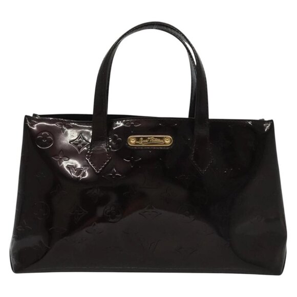 LOUIS VUITTON Monogram Vernis Wilshire PM Hand Bag Amarante - Picture 2 of 15